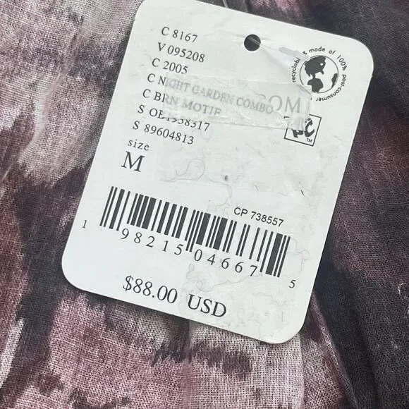 FREE PEOPLE Forget Me Not Cotton Blend Short Pajamas Medium NEW Lounge Floral